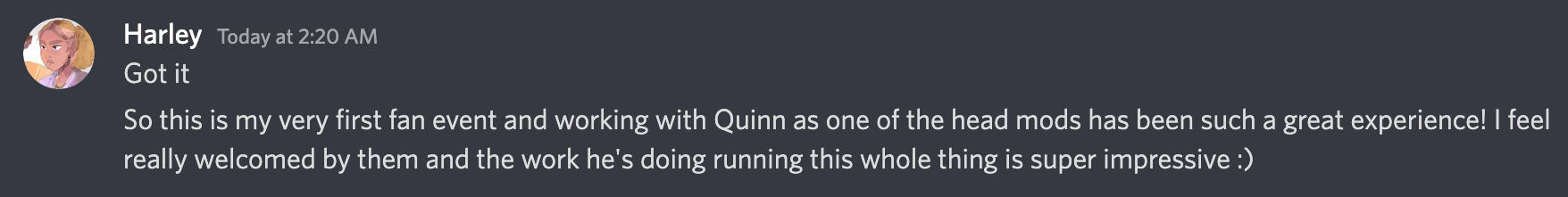 Harley, Writer from the HQxPJO Big Bang
